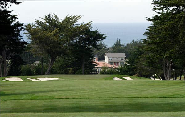 Hole 5 at Bayonet with large green complex Hole 5 at Bayonet with large green complex