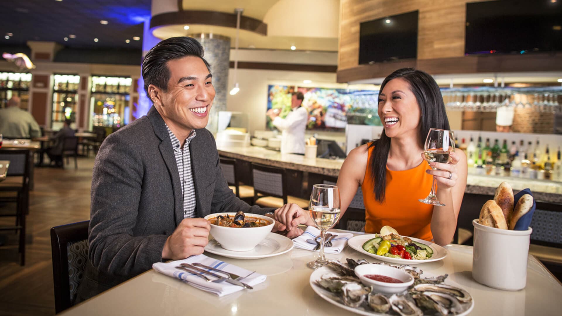 Pearl Oyster Bar and Grill dining at Silver Legacy