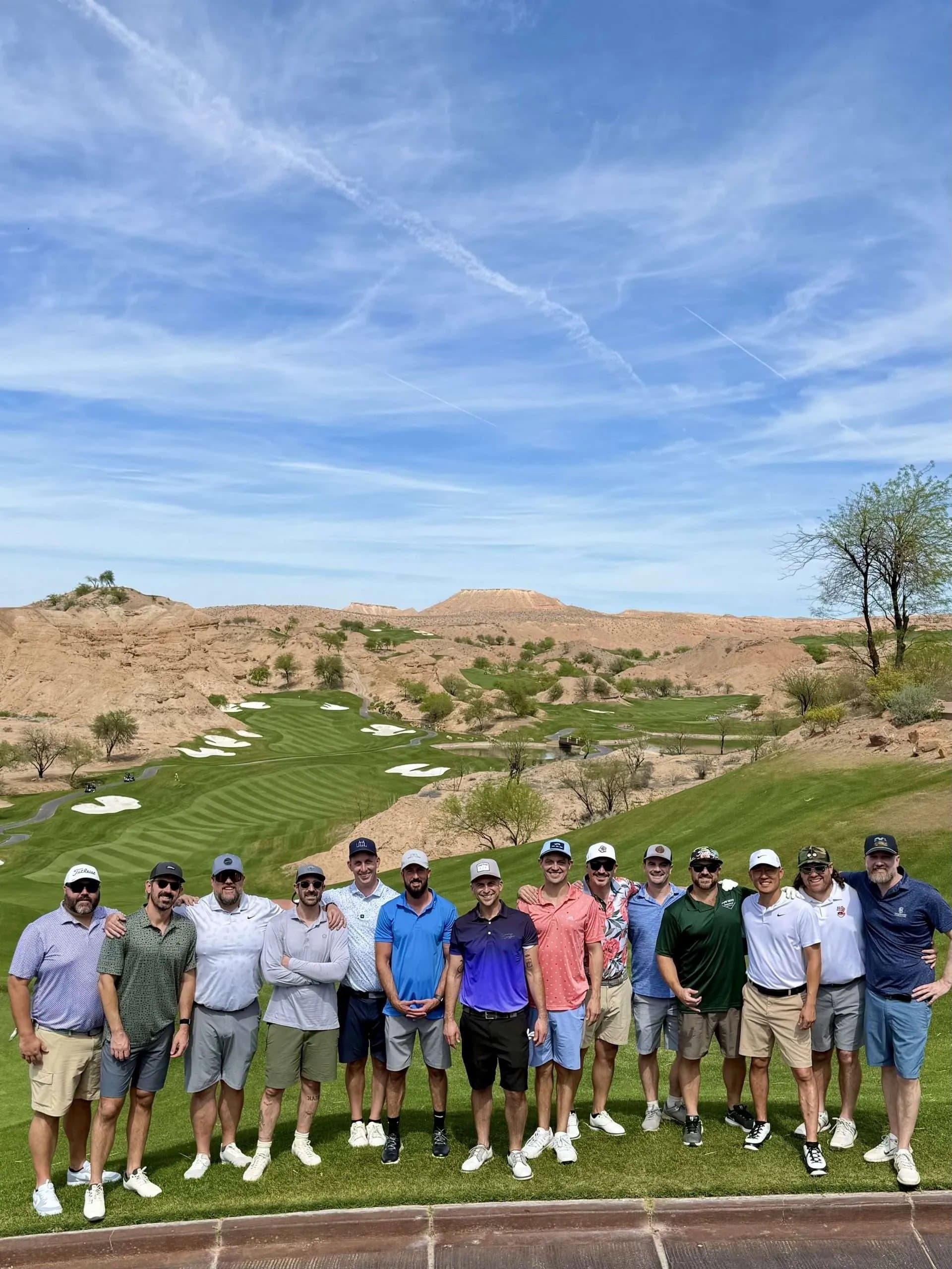 Devin Ernst 20-person golf trip at Copper Rock
