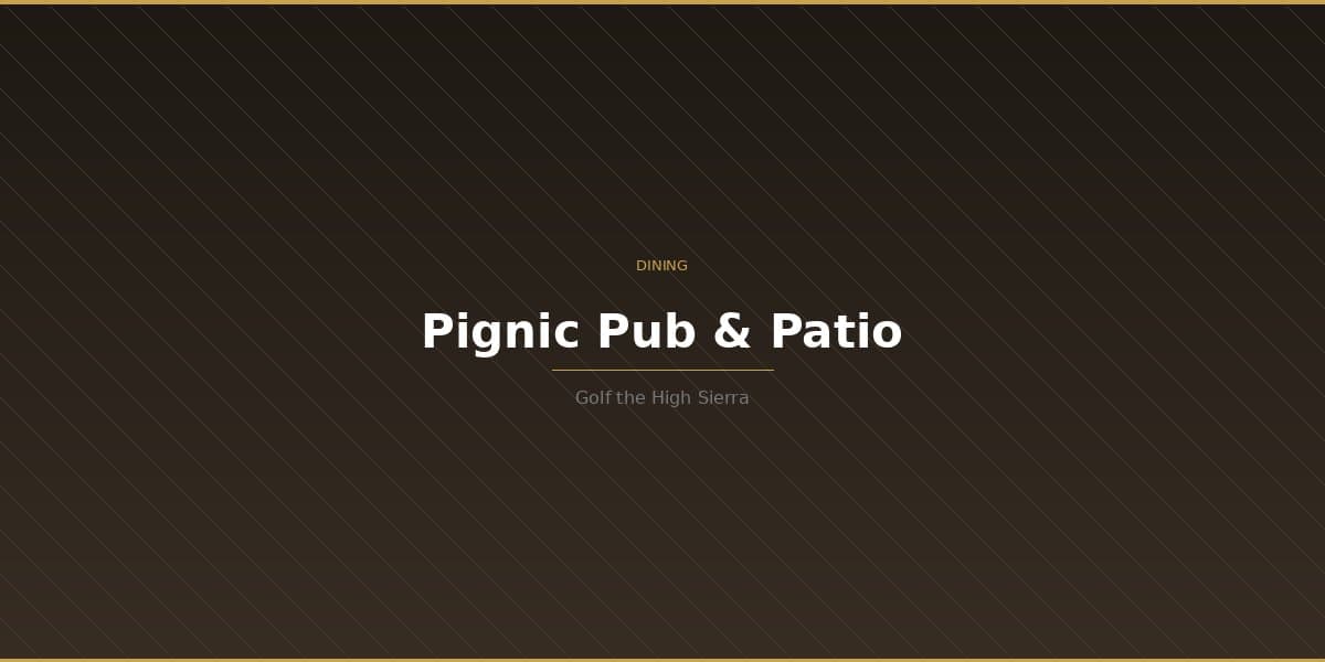 Pignic Pub & Patio — lounge atmosphere