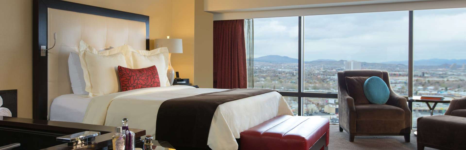 Atlantis Atrium Paradise Suite at Atlantis Casino Resort Spa — guest room with upscale furnishings and contemporary decor Atlantis Atrium Paradise Suite at Atlantis Casino Resort Spa — guest room with upscale furnishings and contemporary decor