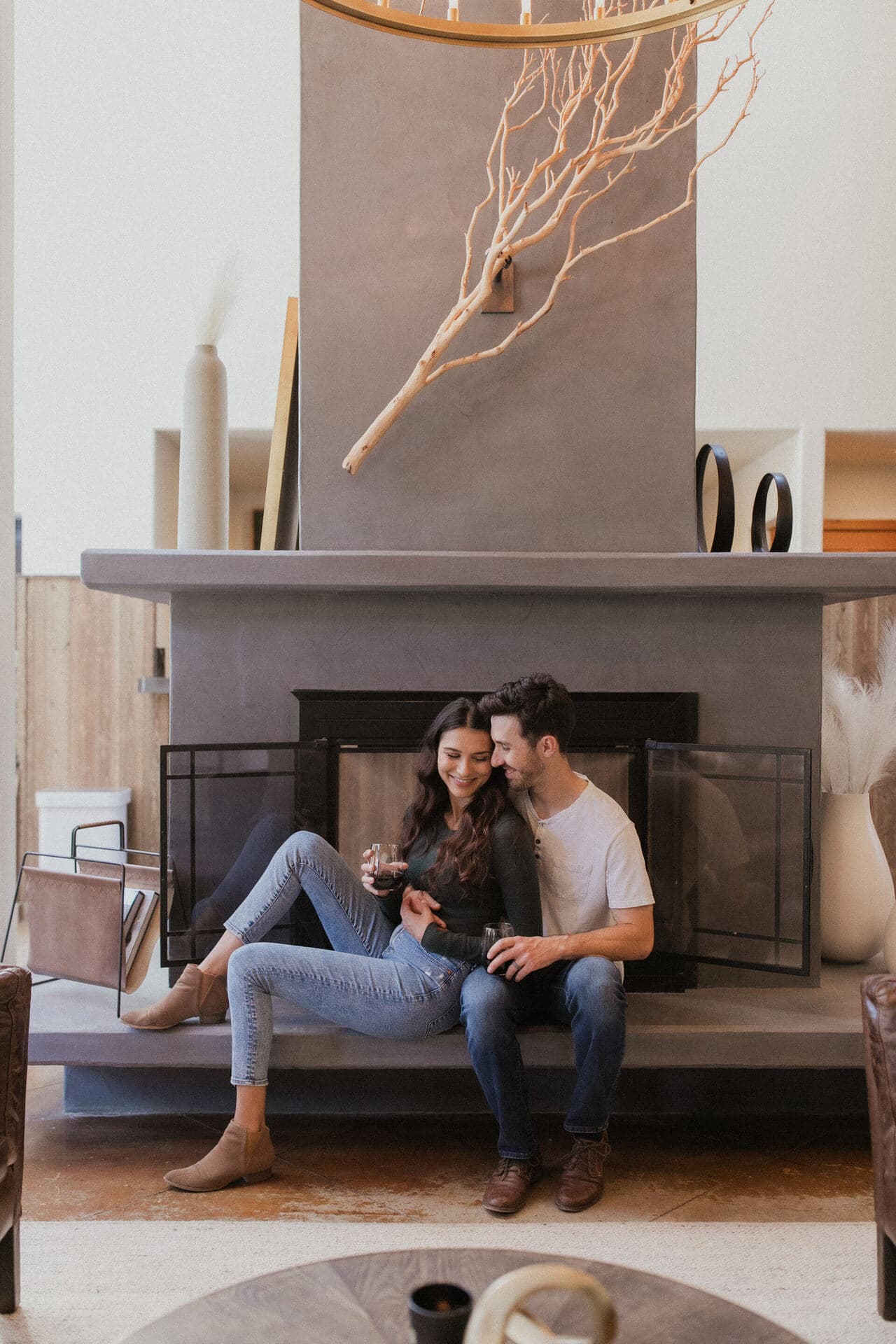 Chalet View Lodge guests fishing at the pond — creekside outdoor activity