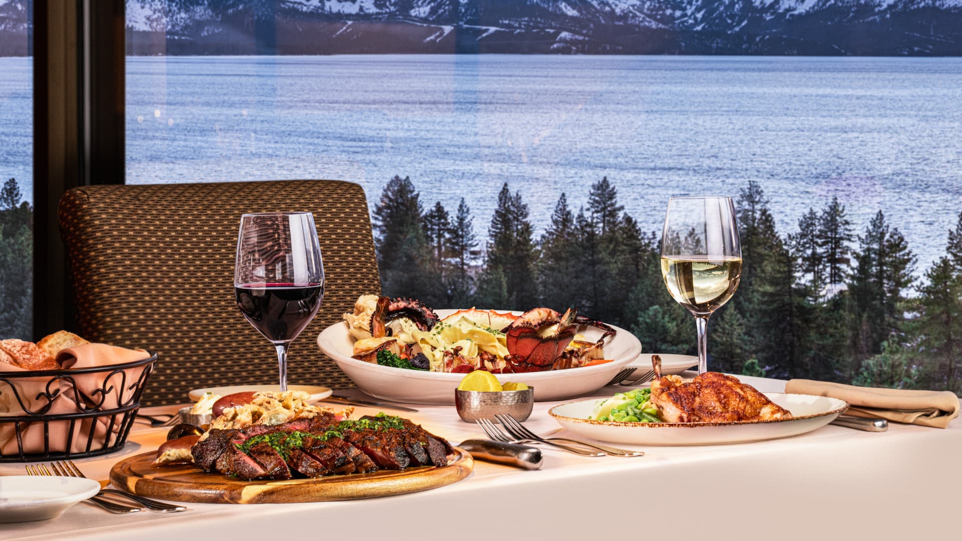 Friday's Station Steak & Seafood Grill at Harrah's Lake Tahoe — restaurant interior with signature dining and ambience