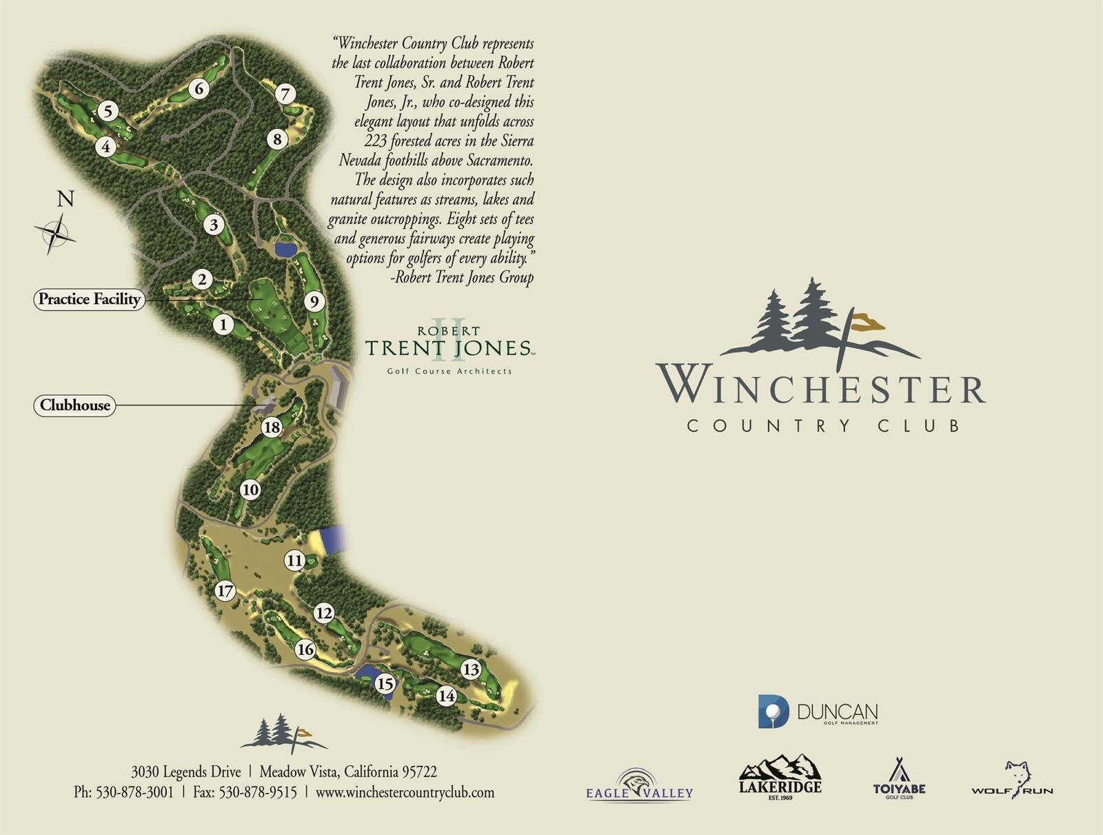 Winchester Country Club course map layout